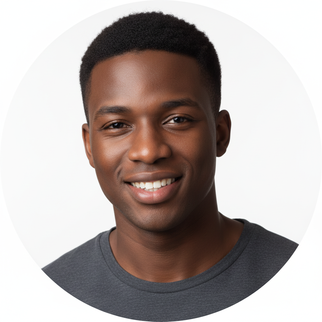 Smiling Black man cruiser