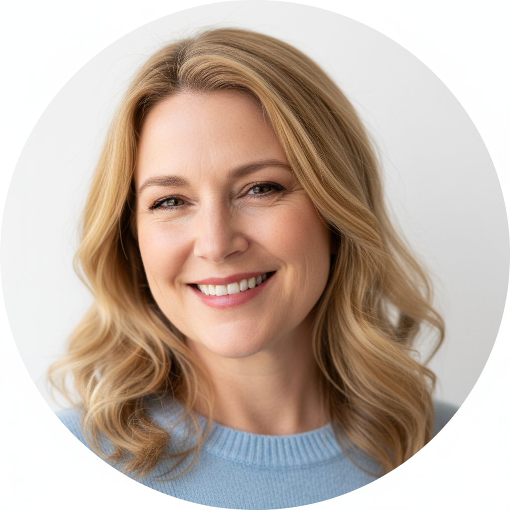 Smiling blonde woman cruiser